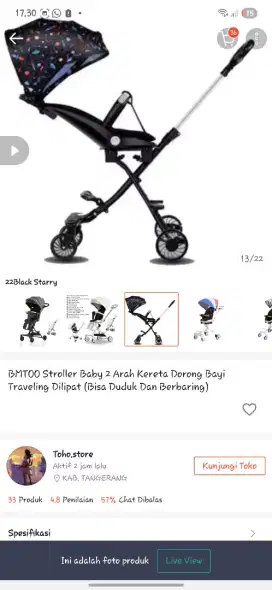 Stroller bayi 2 arah