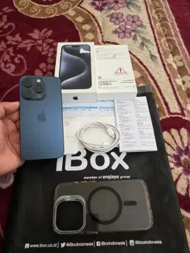 iphone 15 pro 128gb resmi iBox,mulus like new,fulset original,istimewa