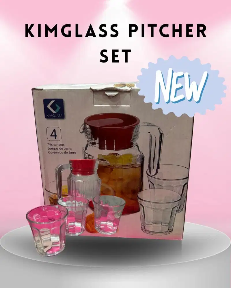 ✨Kimglass Pitcher Set - Baru & Belum Pernah Dipakai