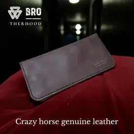 Dompet panjang full kulit sapi jahitan tangan jenis crazy horse