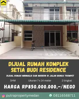 DIJUAL RUMAH KOMPLEK DI SETIA BUDI RESIDENCE DAERAH JLN BUNGA TROMPET