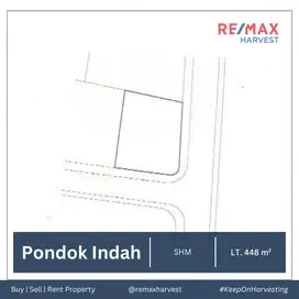 KAVLING/TANAH HOEK DI LOKASI STRATEGIS - PONDOK INDAH