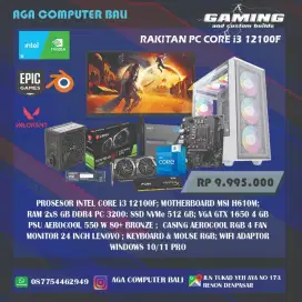 Komputer / pc rakitan gaming type core i3 12100F