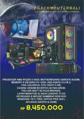 PC gaming / komputer Rakitan Gamer spek medium