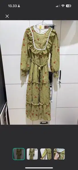 Dress hijau bunga2
