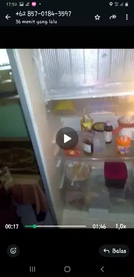 Kulkas 1 pntu sgt dngin beku lengkap free lalamove dkt