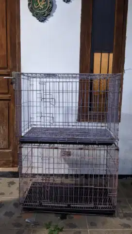 KANDANG BESI KOTAK UKURAN 75X55 BISA UNTUK KUCING & ANJING