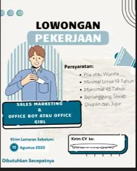 LOKER Sales Marketing dan OB