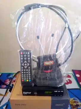 STB TV SET TOP BOX FULLSET DAN ANTENA INDOOR SEPAKET NORMAL