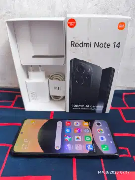 Redmi Note 14 4G 8/256 Fullset ori segel mulus garansi ON
