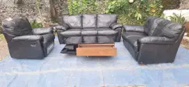Sofa Caliaitalia Full Kulit Asli 32 Dan 1 Reclening Set Meja Cellini