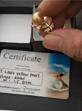 Murah cincin mutiara asli bersertifikat