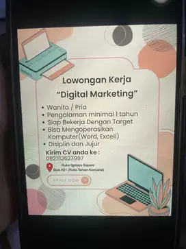 Dicari Admin digital marketing