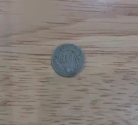 uang coin 10 rupiah 1971