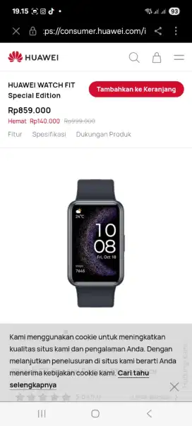 HUAWEI SMART WATCH FIT BLACK