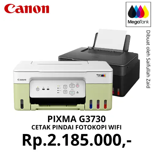 Printer Canon PIXMA G3730 Black atau Green - Bisa Apa Aja