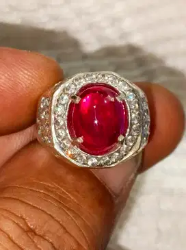 Red ruby ring perak
