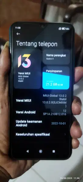 Bismillah jual cepat Redmi 9 3/32