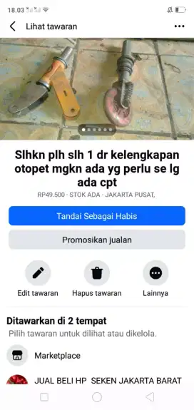 Slhkn plh slh 1 dr kelengkapan skuter kond bgs mgkn ada yg perlu murah