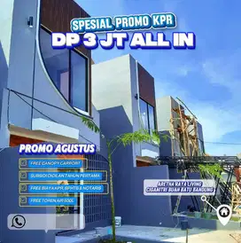 DP 3 juta Rumah 2lt di komplek GBA 3 ciganitri dkt batununggal telkom