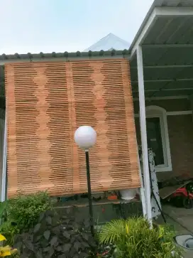Tirai bambu, kulit bambu, rotan