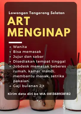 Lowongan ART + MASAK