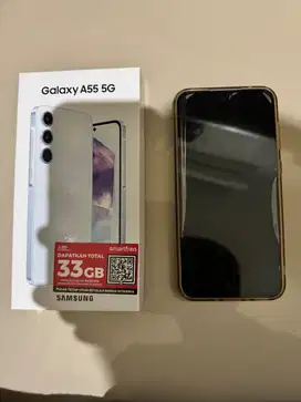 Samaung Galaxy A55 8/256GB Iceblue mulus like new!!