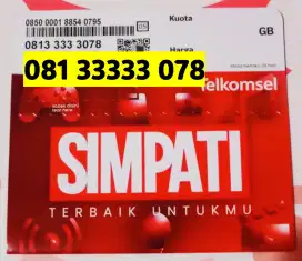 COD Perdana Nomor Cantik Simpati 11 Digit Panca 33333 078