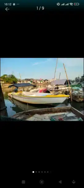 Dijual perahu mancing fiber tingga pake lasung jos