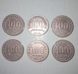 Koin Tebal 100 Rupiah Rumah Gadang Thn 1973 Asli BI