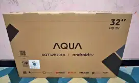 AQUA ANDROID TV 32 INCH BARANG BARU SEGEL