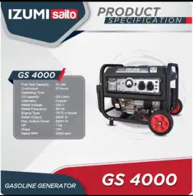 IZUMI Genset Bensin 3000 watt Generator Listrik GS 4000