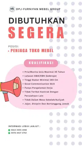 LOWONGAN SPB/SPG