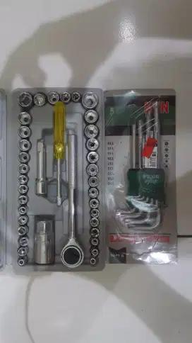 Jual 1 set toolsbox & kunci L