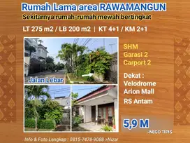 TURUN HARGA Rumah lama masih dihuni, strategis di area Rawamangun