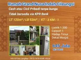 Rumah bagus di Perumahan Grand Nusa Indah, Cileungsi Kabupaten Bogor