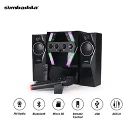 Speaker Bluetooth Simbadda CST 9000N+ RGB Subwoofer Mega Bass Karaoke