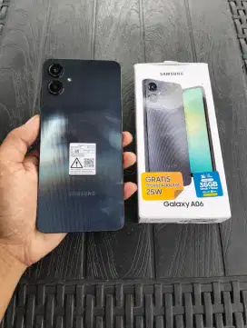 Dijual HP Samsung A06, RAM 4/128GB, kondisi mulus, baterai awet