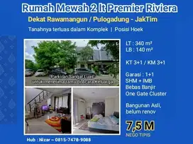 Rumah Mewah Premier Riviera, dekat Pulogadung/Rwmangun. Parkiran luas