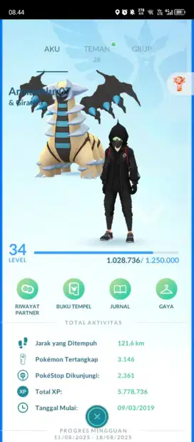 Akun Pokemon Go Level 34