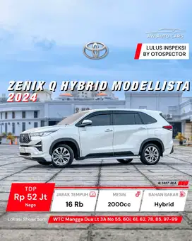 [KM 16RB] Zenix Q Hybrid NIK 2024 very low km Toyota Kijang Innova