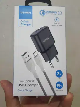 Vivan Adaptor Charger Power 18W 3A Fast Charging ( New Like ) Scond