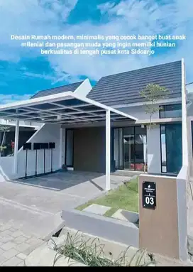 Rumah desain istimewa Perbatasan Sukodono Gedangan hanya 2 jtaan