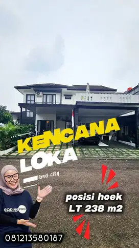For sale Rumah Hoek Istimewa di Kencana Loka BSD City