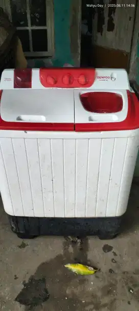 Mesin cuci 2 tabung denpo, minus pengering mati nett 350rb nett