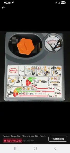 Pompa Angin Ban / Kompresor Ban     Continental BYD Original