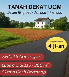 Tanah Area Kampus dan Pusat Kota Jogja, Nyaman Huni dan Asri