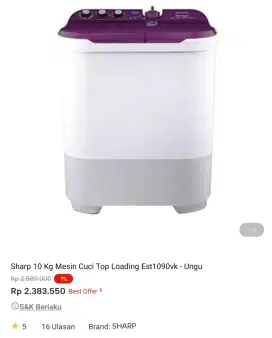 mesin cuci promo bisa cicilan syarat ktp tanpa dp