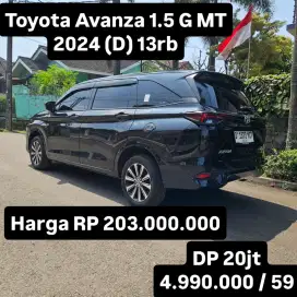 Antik KM 13rb.. Toyota avanza G MT 2024 (D)