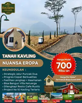 Dijual Kavling Villa SHM di Puncak 2 Bogor – Harga Promo Mulai 78 Juta
